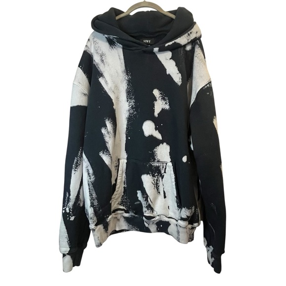 SIWY Kenzie In Adaption Monochrome Artistic Oversized Hoodie SZ L - Picture 3 of 13